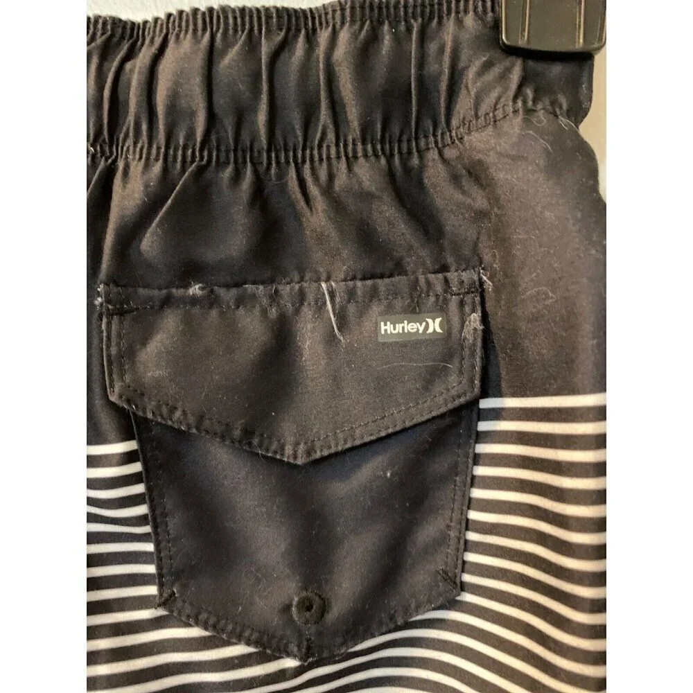 Hurley Kids Slash Pull-on Boardshorts (Big Kids) (Black) Boy's Swim size small